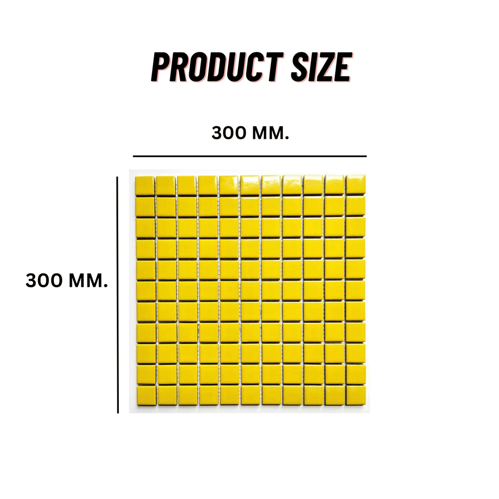 โมเสค TIMELESS TILES รุ่น CLASSIC SQUARE 25 ขนาด 30X30 ซม. สีเหลือง ผิวเงา GLOSS YELLOW โมเสคเซรามิกทรงสี่เหลี่ยมจัตุรัส_1